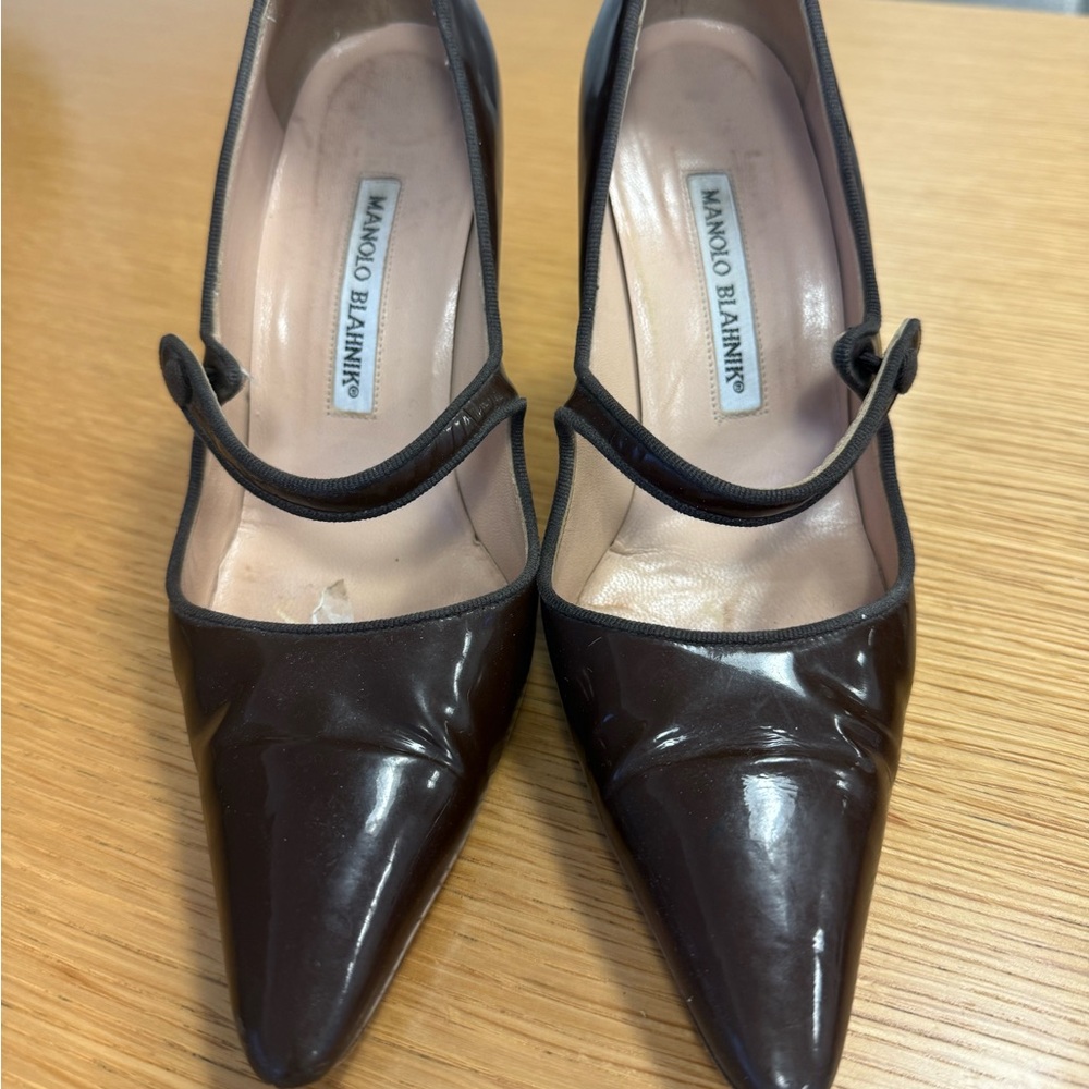 Manolo Blahnik Chocolate Brown Heels